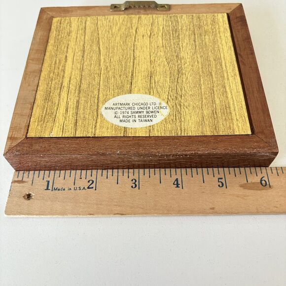 Vtg HOME SWEET HOME Bathroom 3d Paper Wood Plaque Wall Hanging Retro 70’s 6”x5” - Picture 10 of 11